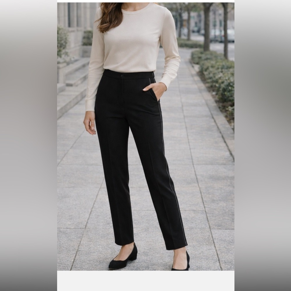 Lafayette 148 New York Tuxedo Black Dress Pants